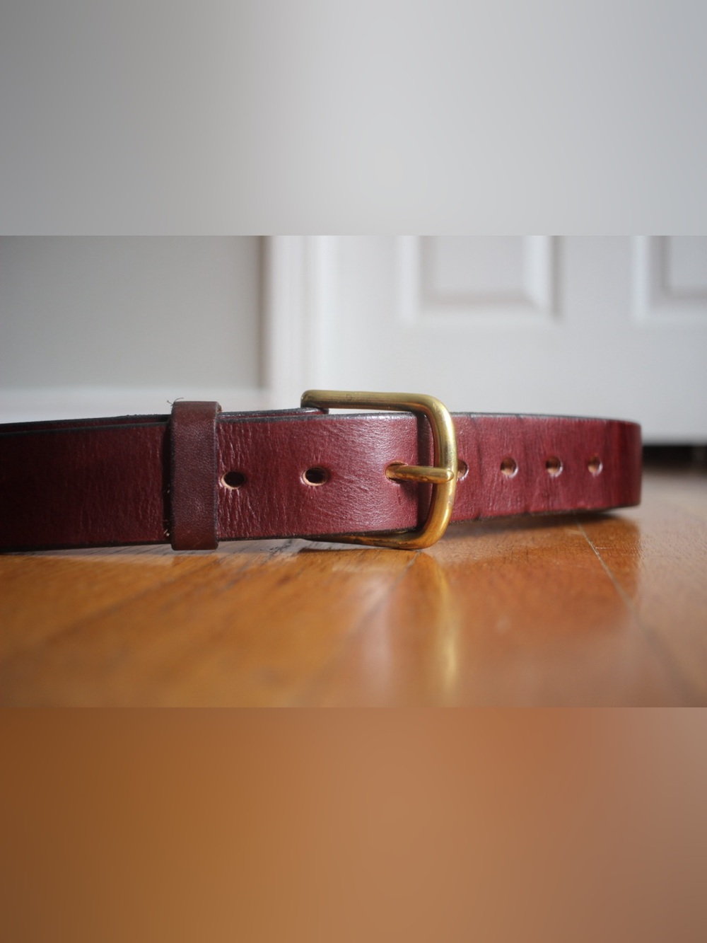 Yoder Leather Company Smooth Brown Belt Brass 36” Waist Amish Handmade